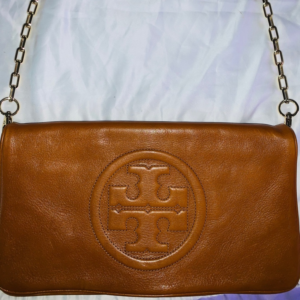 Authentic Tory Burch Camel Clutch